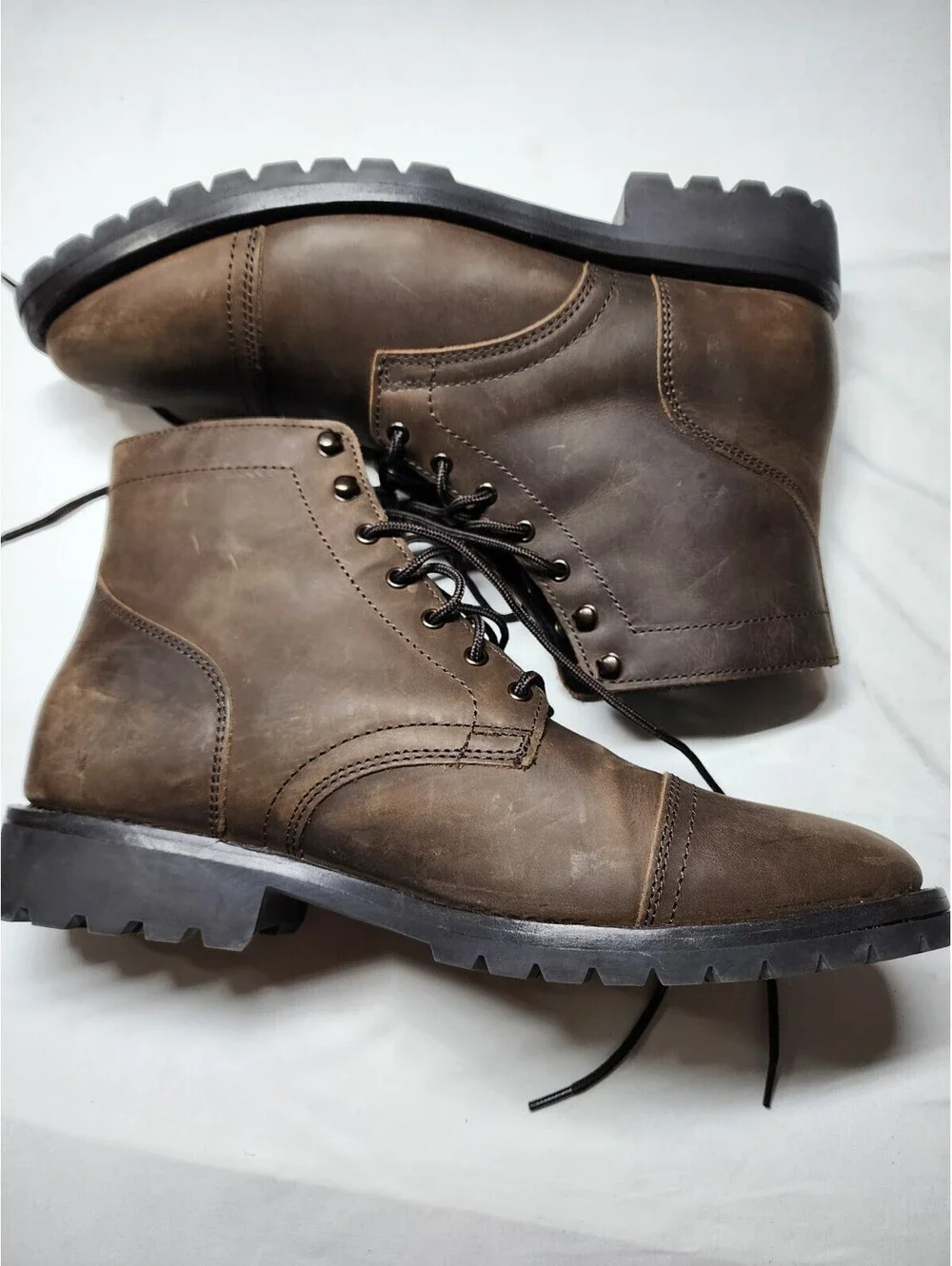 Thursday Boot Co Captains Size 13.5 Men's Brown Leather Lace Up